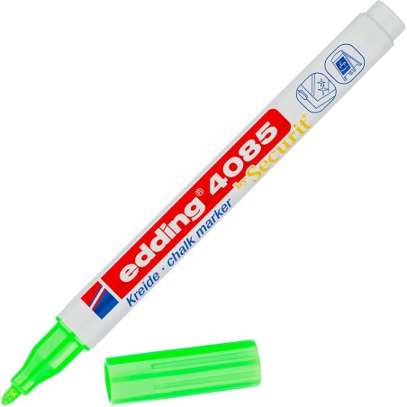 4085 Marqueur craie liquide 4085. Couleur vert fluorescent. Pointe fine