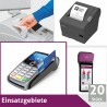 LYNNE - Rouleau TPE Carte Bancaire 57x35x12 - Bobine papier thermique 57mm x 14m x 12mm - Papier Rouleaux TPE - Rouleau CB therm