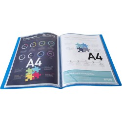 Exacompta - Réf. 8862E - 1 Protège-documents OPAK - 60 pochettes cristal lisse - 120 vues - pour format A4 - dimensions 24 x 32 