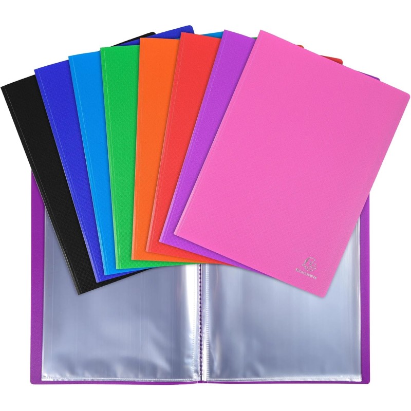 Exacompta - Réf. 8840E - Carton de 10 Protège-documents OPAK - 40 pochettes cristal lisse - 80 vues - pour format A4 - dimension
