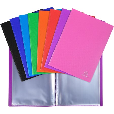 Exacompta - Réf. 8840E - Carton de 10 Protège-documents OPAK - 40 pochettes cristal lisse - 80 vues - pour format A4 - dimension