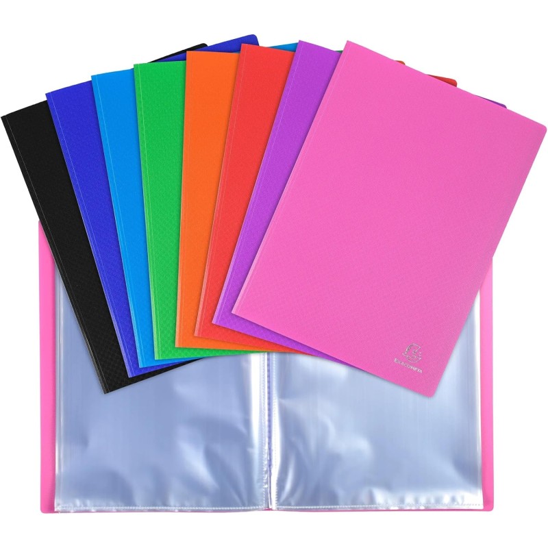 Exacompta - Réf. 8820E - Carton de 20 Protège-documents OPAK - 20 pochettes cristal lisse - 40 vues - pour format A4 - dimension