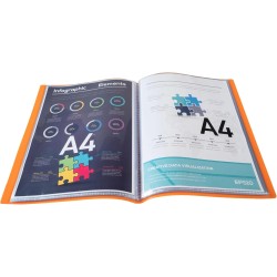 Exacompta - réf. 88224e - carton de 20 protège-documents opak - 20 pochettes cristal lisse - 40 vues - pour format a4 - dimensio