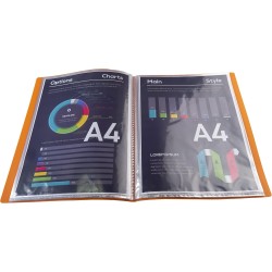 Exacompta - réf. 88324e - 1 protège-documents opak - 30 pochettes cristal lisse - 60 vues - pour format a4 - dimensions 24 x 32 