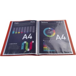Exacompta - Réf. 8855E - 1 Protège-documents OPAK - 50 pochettes cristal lisse - 100 vues - pour format A4 - dimensions 24 x 32 