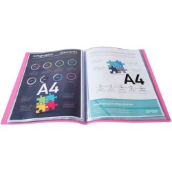 Exacompta - Réf. 88827E - Carton de 8 Protèges-documents OPAK - 80 pochettes cristal lisse - 160 vues - pour format A4 - dimensi