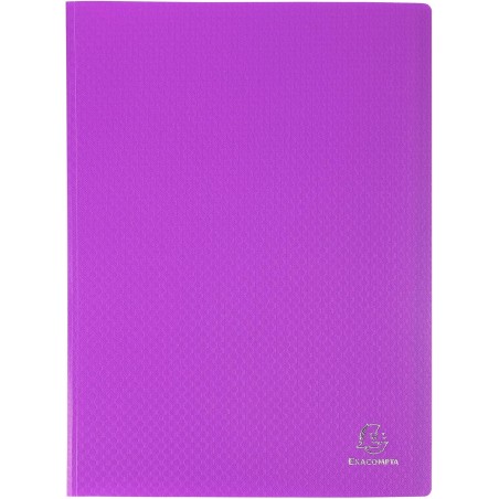Exacompta - Réf. 88116E - Carton de 8 Protège-documents OPAK - 100 pochettes cristal lisse - 200 vues - pour format A4 - dimensi