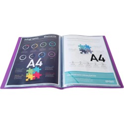 Exacompta - Réf. 88116E - Carton de 8 Protège-documents OPAK - 100 pochettes cristal lisse - 200 vues - pour format A4 - dimensi