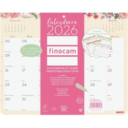 Finocam – Calendrier magnétique 2026 1 Mois par page Janvier – Décembre 2026 (12 mois) | Calendrier 2026 pour noter | Planificat