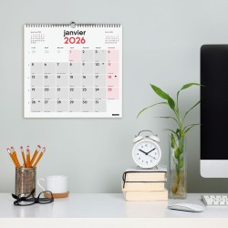 Finocam – Calendrier mural 2026 1 Mois par page Janvier – Décembre 2026 (12 mois) | Calendrier 2026 pour noter | Planificateur m