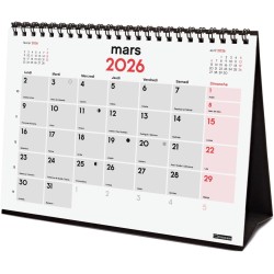 Finocam – Calendrier de bureau pour noter 2026 1 Mois par page Janvier – Décembre 2026 (12 mois) | Calendrier 2026 | Planificate