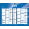 Calendrier mural de Banque Bleu 55x40cm carton rigide - 2026