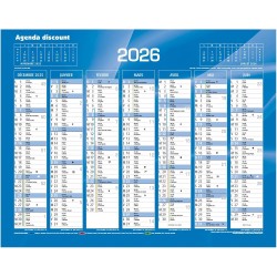 Calendrier de Banque Bleu 18x13,5cm carton rigide - 2026