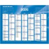 Calendrier mural de Banque Bleu 27x21cm carton rigide - 2026