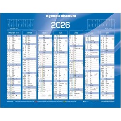 Calendrier de Banque Bleu 43x33.5cm carton rigide - 2026 (Bleu, 43x33.5cm)