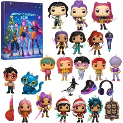 Calendrier de l'Avent KKPop 2025, Figurines Pop Collectibles, 24 Jours, Jouets et Accessoires, Décoration de Noël, 30x25x5 cm
