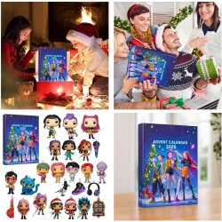 Calendrier de l'Avent KKPop 2025, Figurines Pop Collectibles, 24 Jours, Jouets et Accessoires, Décoration de Noël, 30x25x5 cm