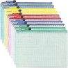 Pochette Document Zippée A4,Pochette Zippée 5 Couleurs PVC Transparentes Document Dossier,Mesh Zipper Pouch pour Voyage,pour Bur