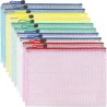 Pochette Document Zippée A5, PVC Transparentes Document Dossier,Pochette Plastique 5 Couleurs,Ranger Papiers petits Objets des F