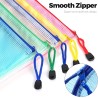 Pochette Document Zippée A5, PVC Transparentes Document Dossier,Pochette Plastique 5 Couleurs,Ranger Papiers petits Objets des F