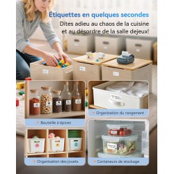 NIIMBOT B1 Étiqueteuse Portable, Identification Automatique pour Larges Étiquettes Autocollante, Facile à Utiliser pour Le Burea
