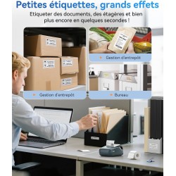 NIIMBOT B1 Étiqueteuse Portable, Identification Automatique pour Larges Étiquettes Autocollante, Facile à Utiliser pour Le Burea