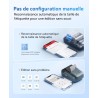 NIIMBOT B1 Étiqueteuse Portable, Identification Automatique pour Larges Étiquettes Autocollante, Facile à Utiliser pour Le Burea