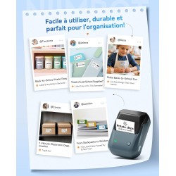 NIIMBOT B1 Étiqueteuse Portable, Identification Automatique pour Larges Étiquettes Autocollante, Facile à Utiliser pour Le Burea