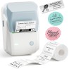 Niimbot b1 étiqueteuse avec 1 rouleau d'étiquettes, etiqueteuse autocollantes bleutooth imprimante thermique etiquette convient 