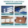 Niimbot b1 étiqueteuse avec 1 rouleau d'étiquettes, etiqueteuse autocollantes bleutooth imprimante thermique etiquette convient 