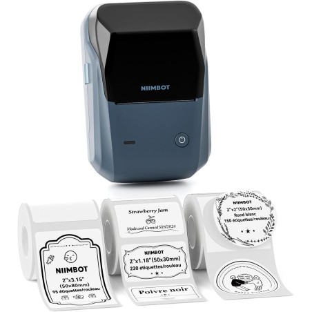 NIIMBOT B1 Etiqueteuse Autocollante, Imprimante d'étiquettes Thermiques pour Le Bureau, la Maison, l'entreprise, Machine à étiqu