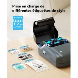 NIIMBOT B1 Etiqueteuse Autocollante, Imprimante d'étiquettes Thermiques pour Le Bureau, la Maison, l'entreprise, Machine à étiqu