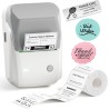 NIIMBOT B1 étiqueteuse avec 1 Rouleau d'étiquettes 50x30mm, Smart App 50+ Polices, 1000+ modèles et 1000+ Icônes, pour la Maison