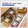 NIIMBOT B1 étiqueteuse avec 1 Rouleau d'étiquettes 50x30mm, Smart App 50+ Polices, 1000+ modèles et 1000+ Icônes, pour la Maison