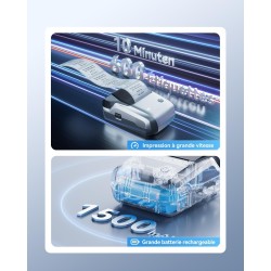 NIIMBOT B1 Etiqueteuse Autocollante, Imprimante d'étiquettes Thermiques pour Le Bureau, la Maison, l'entreprise, Machine à étiqu