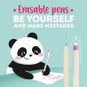 Legami Lot de 12 stylos gel effaçables avec encre effaçable thermosensible, gamme de couleurs différentes d'encre et dessins, po