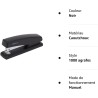 Amazon Basics Agrafeuse avec 1000 agrafes, Noir, Lot de 3