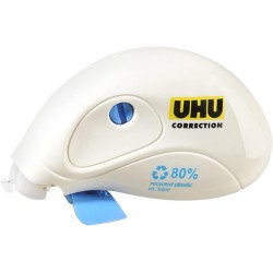 UHU Rollers correcteur mini - Ruban correcteur rapide, propre et précis, blanc, lot 4 de 6m x 5mm