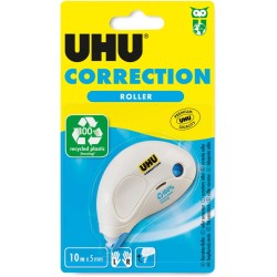UHU Rollers correcteur compact - Ruban correcteur rapide, propre et précis, blanc, 10m x 5mm