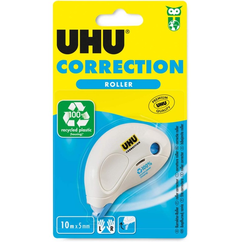 UHU Rollers correcteur compact - Ruban correcteur rapide, propre et précis, blanc, 10m x 5mm