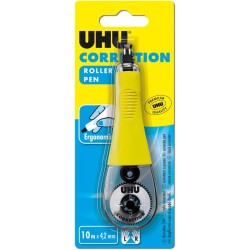 UHU Roller correcteur pen - Ruban correcteur, ergonomique, rapide et précis, blanc, 10m x 4, 2mm