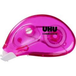 UHU Rollers correcteur néon mini - Ruban correcteur rapide, propre et précis, blanc, lot 2 de 6m x 5mm