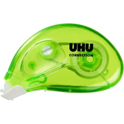 UHU Rollers correcteur néon mini - Ruban correcteur rapide, propre et précis, blanc, lot 2 de 6m x 5mm