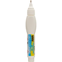 UHU Stylo correcteur - Stylo avec liquide de correction, précis, séchage rapide, blanc, 8ml