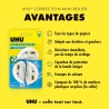 UHU Rollers correcteur mini - Ruban correcteur rapide, propre et précis, blanc, lot 3 de 6m x 5mm