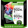 932XL 933XL Cartouches d'encre Remplacement pour HP 932 932 XL 933 XL pour HP OfficeJet 6600 7612 6700 7510 7110 7610 6100 (2 No