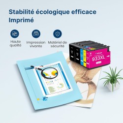 932XL 933XL Cartouches d'encre Remplacement pour HP 932 932 XL 933 XL pour HP OfficeJet 6600 7612 6700 7510 7110 7610 6100 (2 No