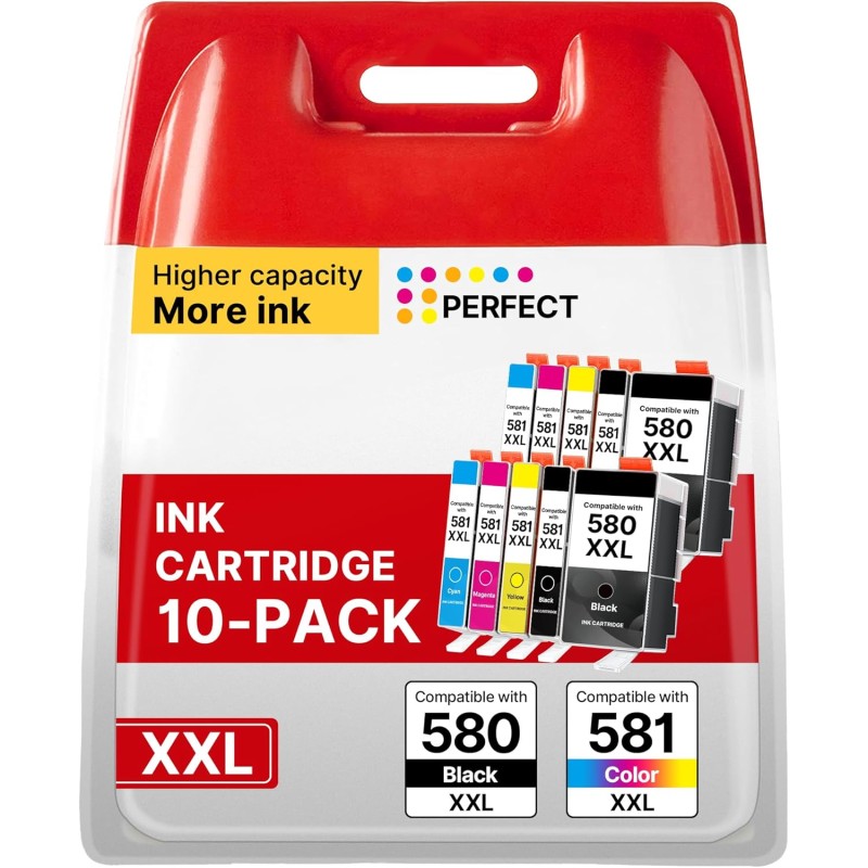 Cartouche PGI-580 CLI-581 XXL Remplacement Cartouche pour Canon 581 580 XXL pour TS705 TS705a TS6350 TS6350a TS6351 TS6351a TR82