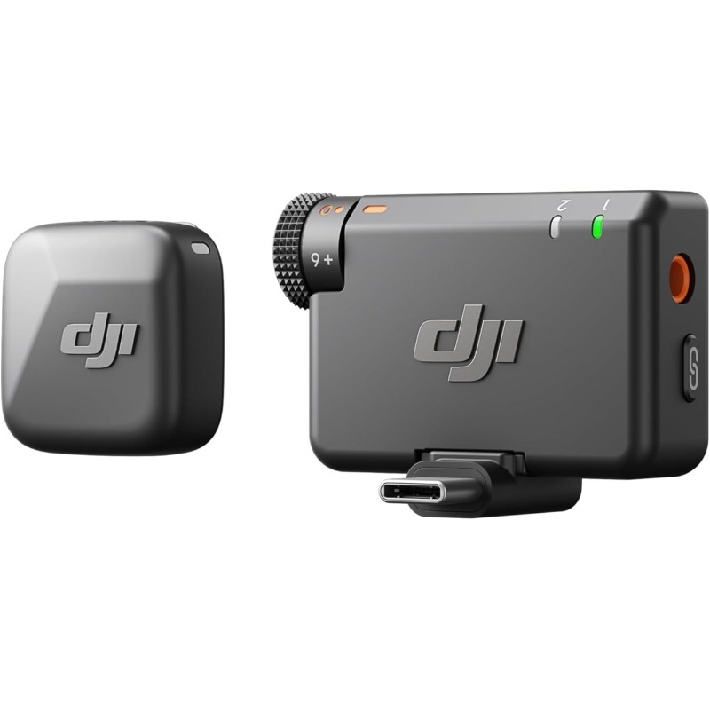 DJI Mic Mini (1 TX + 1 RX), Ultra-léger, Audio de Haute qualité, Annulation du Bruit, Limite Automatique, Microphone sans Fil po