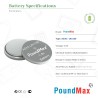 PoundMax Lot de 10 piles bouton alcalines AG10, LR54, 1,5 V